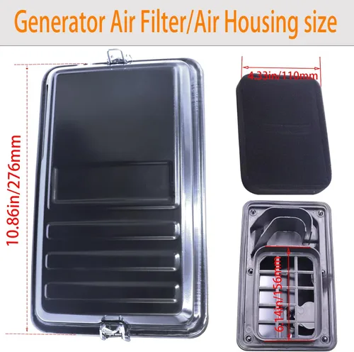 Miniatura 2 de Caja de Filtro de Aire para Generador de 5500 6000 Vatios, Conjunto de Carcasa/Cubierta para Caja Limpiadora de Filtro de Aire de 6500 8750 9000