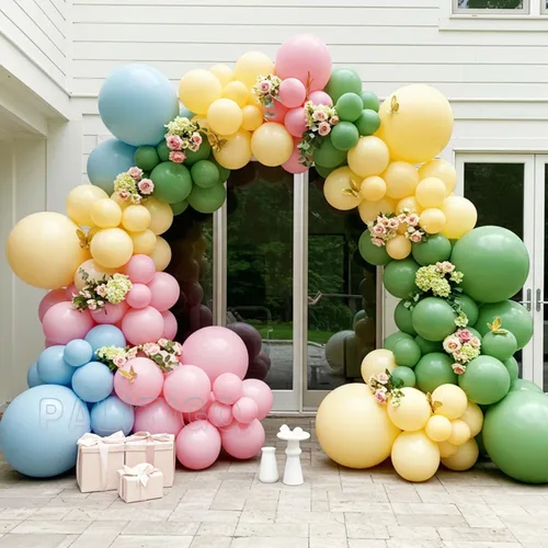 Miniatura 13 de Kit de arco de globos negros y dorados, 114 piezas de oro negro con confeti y globos largos para decoraciones de graduación 2026, cumpleaños