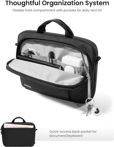 Miniatura 7 de tomtoc estuche de transporte 360 para laptop de 14 pulgadas MacBook Pro M5/M4/M3/M2/M1 Pro/Max A3434 A3112 A3401 A3185 A2992, bolsa de hombro
