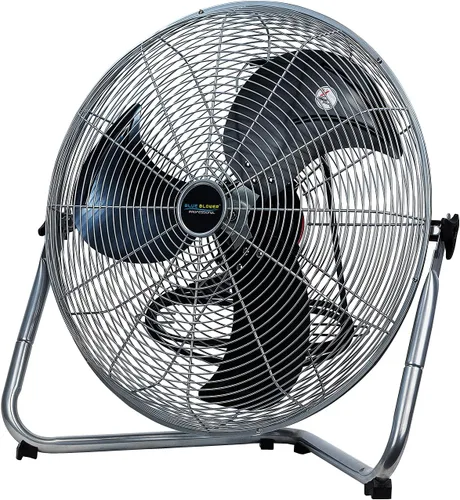 Miniatura 6 de Soplador azul de 20 pulgadas de alta velocidad 4600 CFM, 3 velocidades, inclinación ajustable, ventilador de piso industrial