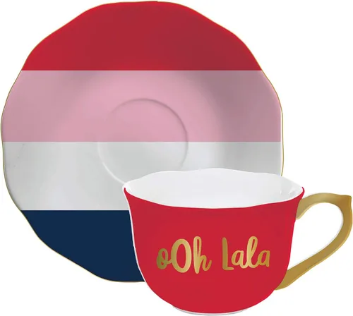 Miniatura 4 de Best Mom Ever - Taza de té y platillo de porcelana de 5 onzas