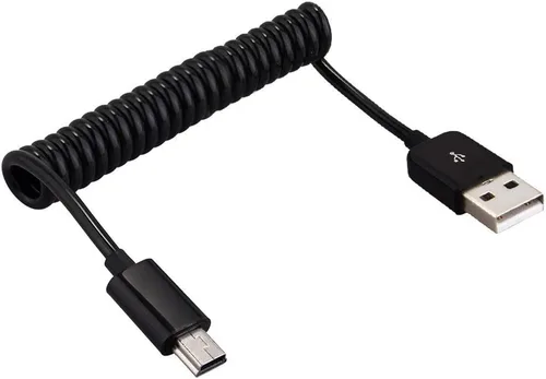 Miniatura 9 de Cable de expansión USB 2.0 en espiral de 10 a 105 pulgadas, tipo A macho a mini B, cable USB largo en espiral estándar, flexible, largo
