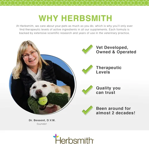 Miniatura 7 de Herbsmith Tercer de julio - Masticables calmantes caninos - Hierbas calmantes para perros - Suplementos de ansiedad para perros - Masticables