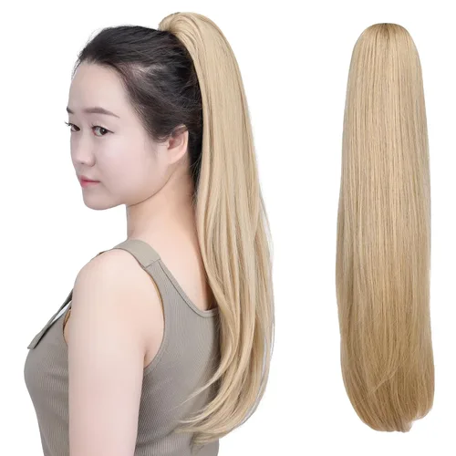 Miniatura 28 de SYXLCYGG Auburn Clip Cola de caballo Clip Cola de caballo Extensión de cola de caballo ondulado 10 pulgadas 3.5 oz pelo sintético falso pieza
