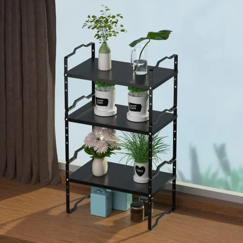 Miniatura 2 de Jojocross Estante expandible para organizador de gabinete, ajustable y apilable, estante de especias en la cocina y el baño más, encimera, armario