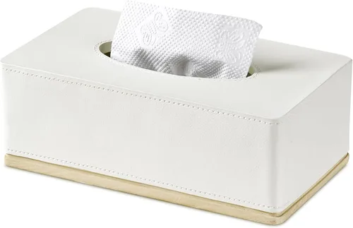 Miniatura 14 de Caja de pañuelos blanca cuadrada de resina para decoración del hogar, soporte de caja de pañuelos de cubo de mármol acanalado vertido a mano – Caja