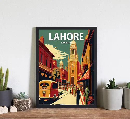 Miniatura 6 de Lahore - Póster impreso artístico, decoración de pintura de pared de Pakistán, arte de Oriente Medio, arte para decoración del hogar, obra de arte