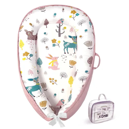 Miniatura 11 de Tumbona para recién nacido de 0 a 24 meses, almohada para bebé y tumbona con nido, almohada infantil transpirable de algodón orgánico, nido portátil