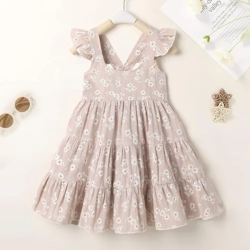 Miniatura 2 de Vestido de princesa sin mangas con diseño de arco iris para niños y niñas pequeñas