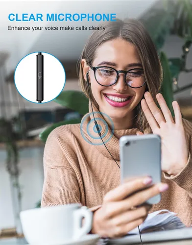 Miniatura 5 de Auriculares con cable, paquete de 2 audífonos de 3.5mm con micrófono, llamada clara, control de volumen estéreo HiFi, para iPhone, iPad, Samsung