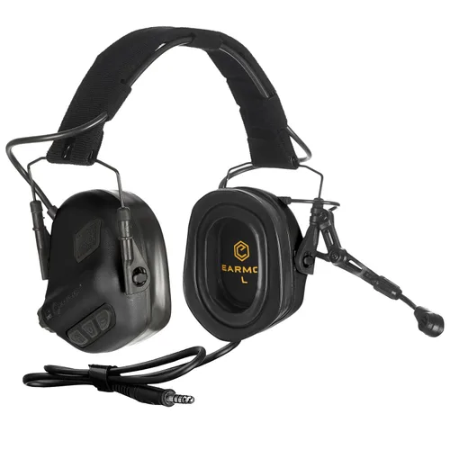 Miniatura 8 de EARMOR Auriculares tácticos M32 para caza y disparo con micrófono, amplificación de sonido, chaqueta Nato TP120, color negro Oscuro