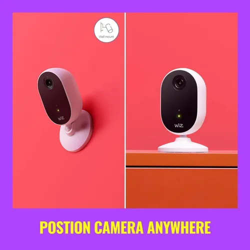 Miniatura 10 de Kit de inicio de monitoreo del hogar WiZ incluye cámara de seguridad interior, video HD 1080p con detección de movimiento y audio bidireccional