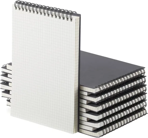 Miniatura 18 de Engrowtic Paquete de 1 bloc de notas en espiral de papel cuadriculado A5, bloc de notas encuadernado con alambre, bloc de notas de cuadrícula