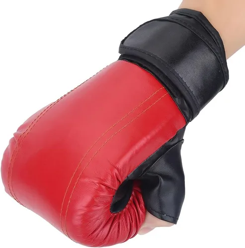 Miniatura 6 de Guantes de boxeo, 1 par/set de guantes de boxeo de pulgar abierto para adultos, guantes de piel sintética, guantes de ejercicio para kickboxing