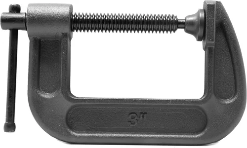 Miniatura 3 de WEN CLC322 Abrazaderas en C de hierro fundido resistentes con apertura de mandíbula de 3 pulgadas y garganta de 2 pulgadas, paquete de 2