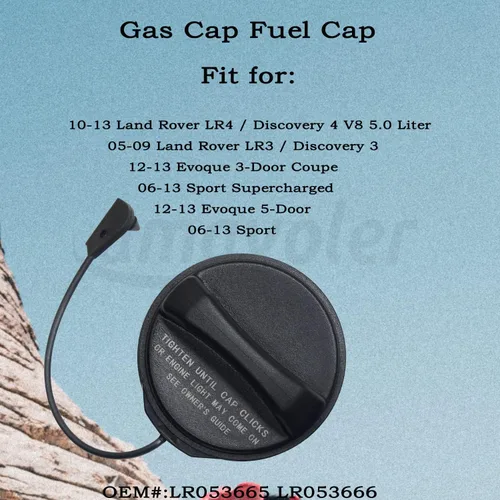 Miniatura 3 de LR053665 LR053666 Tapa de gasolina Tapón de combustible Accesorio del mercado de accesorios Ajuste para 05-13 Land Rover LR3 LR4 06-13