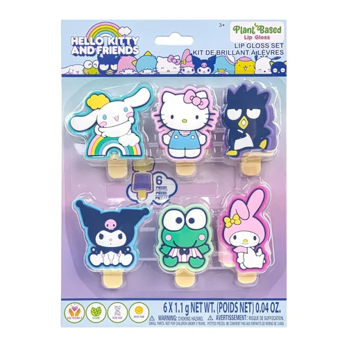 Miniatura 9 de Disney Stitch - Juego de 6 brillos de labios Flip-Top Ice Pop, brillo de labios a base de plantas con forma de puntada coleccionable, kit