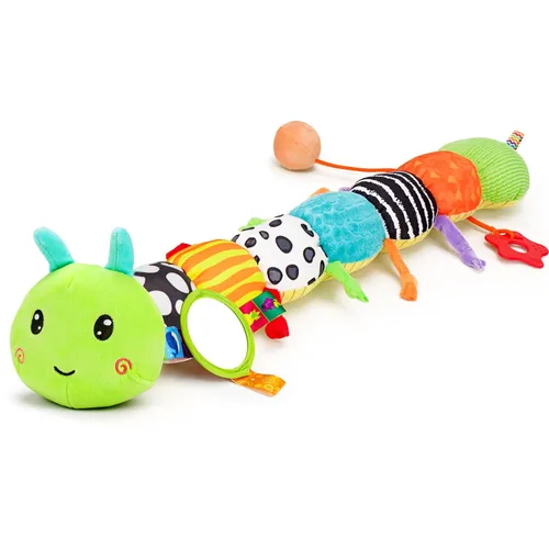Miniatura 7 de Juguetes sensoriales para bebés de 0 a 6 meses, animal musical de peluche con forma de oruga para bebés de 0 a 3 a 6 a 12 meses, tiempo de barriga