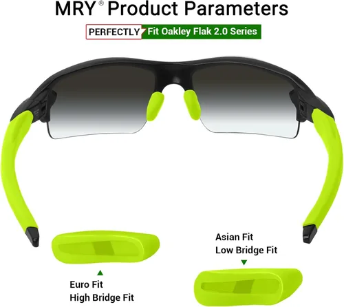 Miniatura 2 de Mryok Kits de boquillas de repuesto para Oakley Flak 2.0 OO9295 / 2.0 XL OO9188 - Opciones Verde