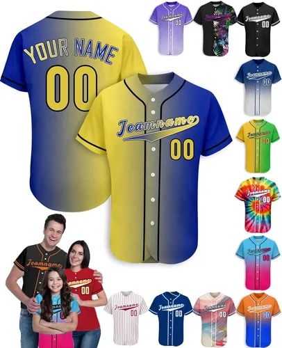 Miniatura 34 de Camiseta de béisbol personalizada para hombres, mujeres y niños con nombre, número y logotipo, camisetas de sóftbol personalizadas, S-4XL