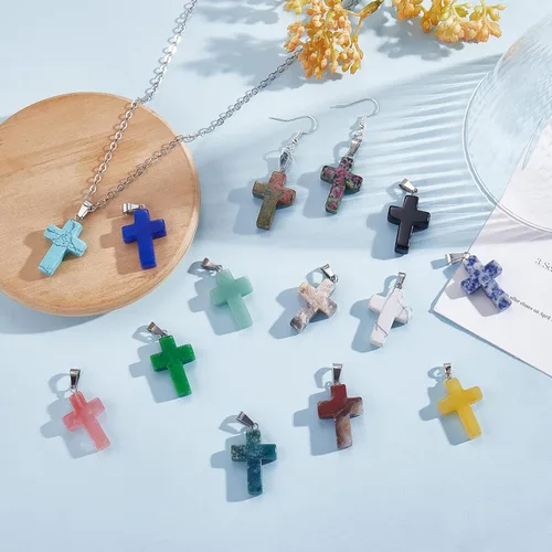 Miniatura 4 de Dije de corazón de piedras preciosas naturales curativas con piedras preciosas de cristal curativo con latón en tono platino, hallazgos para hacer