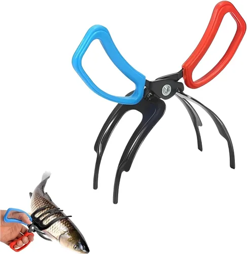 Miniatura 7 de Pinza de peces de 3 garras, alicates de pesca de metal multifuncionales, herramienta antideslizante para capturar peces, accesorios de pesca ligeros