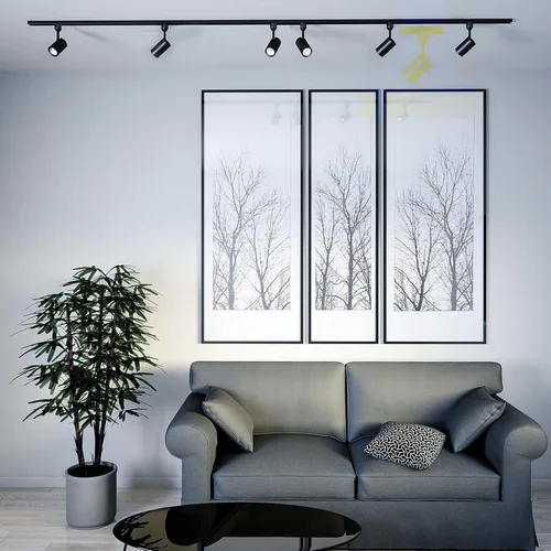 Miniatura 2 de Nuvo Lighting TH474 - Cabezal de pista de transición de una luz en acabado negro, 5.19 pulgadas