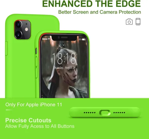 Miniatura 3 de DTTO Funda compatible con iPhone 11, serie Romance, funda de silicona cubierta completa [protección mejorada de cámara y pantalla] con cojín