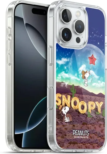 Miniatura 35 de Head Case Designs Funda de gel con licencia oficial de Peanuts Nebula Cactus Needles Snoopy Space Cowboy [protección de grado militar] compatible