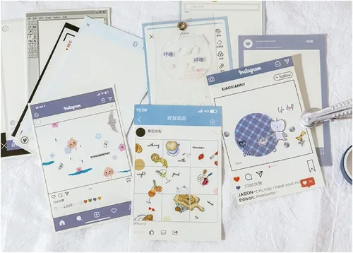 Miniatura 6 de ZDOLAKIDS Kawaii, material para álbumes de recortes, juego de cinta washi, decoración de mar y montaña, bricolaje para diario, planificador