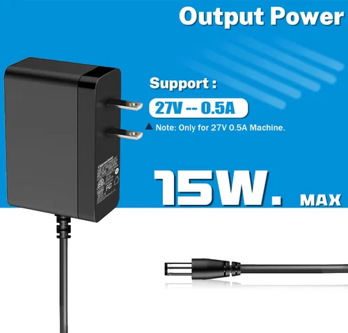 Miniatura 2 de Cargador de pistola de masaje de 27 V, adaptador de CA para Sharper Image 2437599 1013983 1011666 1014747 1013002 1012667 1013985 Powerboost Deep