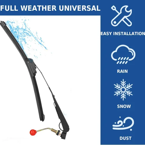 Miniatura 7 de Kit de limpiaparabrisas manual para carrito de golf, universal con limpiaparabrisas utilitario de 15.7 pulgadas, funciona a mano, compatible