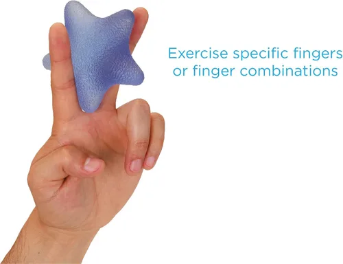 Miniatura 6 de NOVA Estrella ejercitadora de mano, estrella de agarre de mano para fuerza, estrés y recuperación, viene en 3 niveles de resistencia, rosa suave