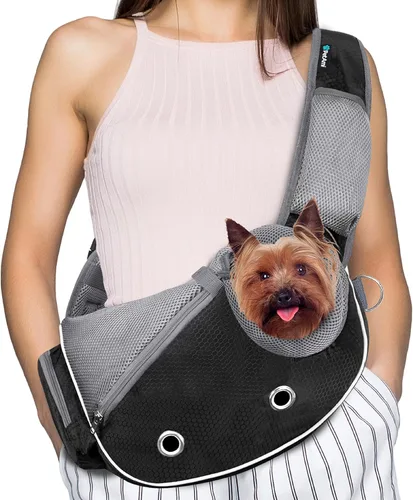 PetAmi Transportador de Eslinga para Perros Pequeños, Bolso Transportador de Eslinga para Cachorros, Bolsas para Perros para Viajar, Bolsa de