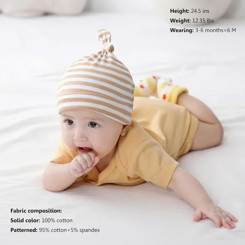 Miniatura 3 de Body de manga corta para bebé recién nacido, ropa de algodón de una pieza, 5 unidades, 0-12 meses