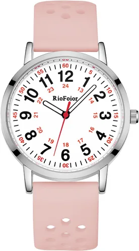 Reloj de enfermera para enfermeras, estudiantes de enfermería, profesionales médicos, médicos, con variedad de colores, segunda mano y 24 horas,
