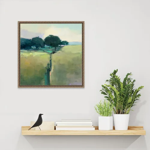 Miniatura 6 de Amanti Art Lienzo enmarcado para pared, 16 x 16 pulgadas, prado escénico de Julia Purinton, lienzo enmarcado para pared, obras de arte de paisajes