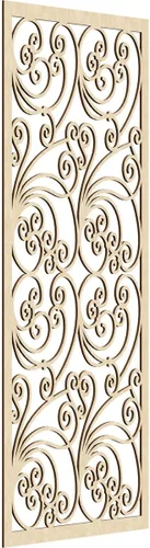 Miniatura 86 de 9 3/8"W x 24 3/8"H x 1/4"T Marilla Decorativos Paneles de Pared de Madera Calado, Abedul