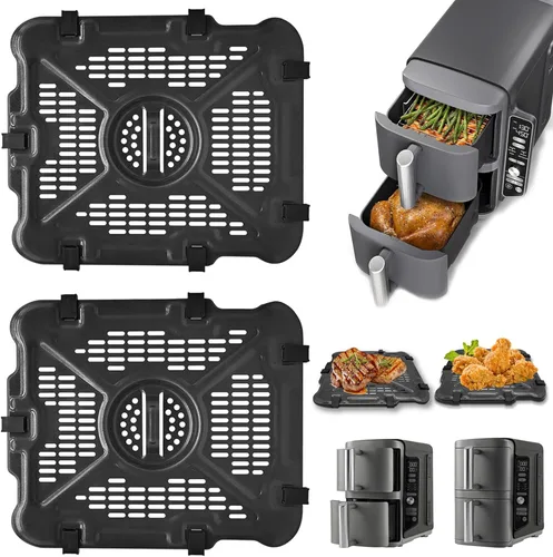 Miniatura 10 de GWY Bandeja de freidora de aire para freidora de aire Ninja Foodi de 11 cuartos de galón 7 en 1 MegaZone XL FlexBasket, 2 paquetes de repuesto