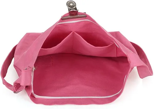 Miniatura 160 de Covelin - Bolsa de hombro informal de lona para mujer, estilo bohemio y retro, bolsa de mano, bolso cruzado, tamaño grande