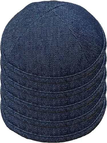 Miniatura 18 de Paquete de 5 piezas – Hq Satin/Lino/Velvet/Seda Cruda/Gamuza Kippah para hombre, sombrero Yamaka diseñado en Israel – Kippot Bulk