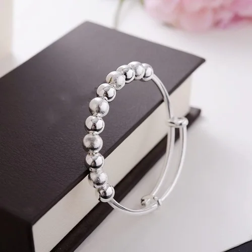 Miniatura 7 de Pulseras de plata de ley 925 para mujer, pulsera de transferencia de la suerte, ajustable, joyería de moda para mujer