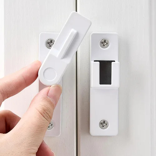 Miniatura 10 de INIRET Cerradura de puerta de granero abatible de 180 grados, cerraduras doradas resistentes para puerta, cerradura de cerrojo de seguridad
