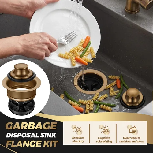 Miniatura 5 de Norme 5 Piezas Conjunto de Colador de Desagüe de Fregadero de Cocina de 3-1/2 Pulgadas Ensamblaje Brida de Triturador de Basura Tapón Obturador