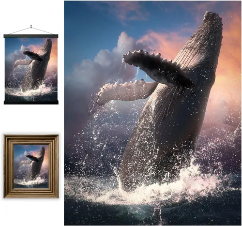 Miniatura 25 de Impresiones de arte de pared lenticular 3D LiveLife - El amor de un padre de Deluxebase. Póster 3D de león sin marco. Decoración de pared perfecta.
