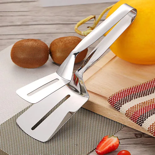 Miniatura 8 de AOOSY Pinzas para carne 304, pinza de cocción 3 en 1, espátula de doble cara, 10 pulgadas, multifuncional, de acero inoxidable, para alimentos