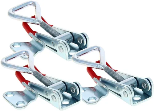Miniatura 22 de Utoolmart Abrazadera de palanca ajustable, botón de liberación rápida, abrazadera de palanca de acción de empuje de tracción de 99 libras