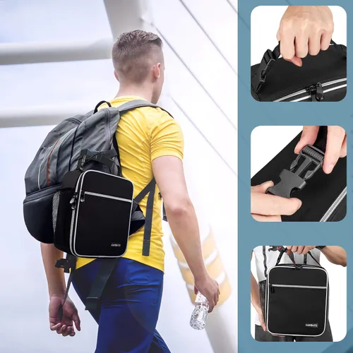 Miniatura 6 de Bolsa de almuerzo, caja de almuerzo aislada duradera, bolsa tipo tote reutilizable para adultos, bolsa de almuerzo para hombres, mujeres, adultos