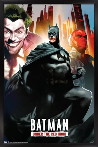 Miniatura 8 de Trends International DC Comics - Póster de pared de Batman con capucha roja, 14.725 x 22.375 pulgadas, versión enmarcada de madera de granero