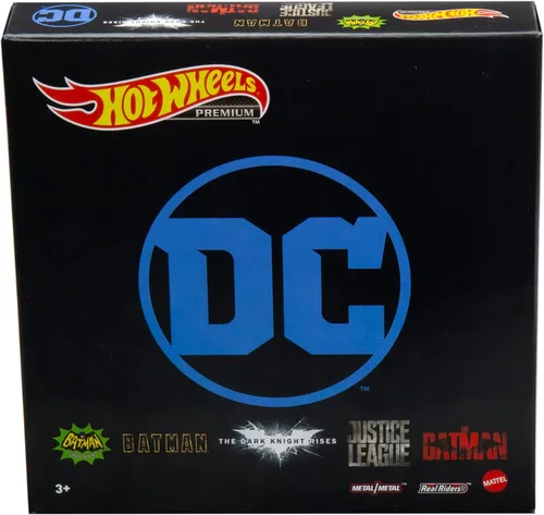 Miniatura 9 de Paquete de juguetes de autos Hot Wheels Batman Batmobile, conjunto de 5 fundiciones favoritas de los fans en escala 1:64 con empaque especial